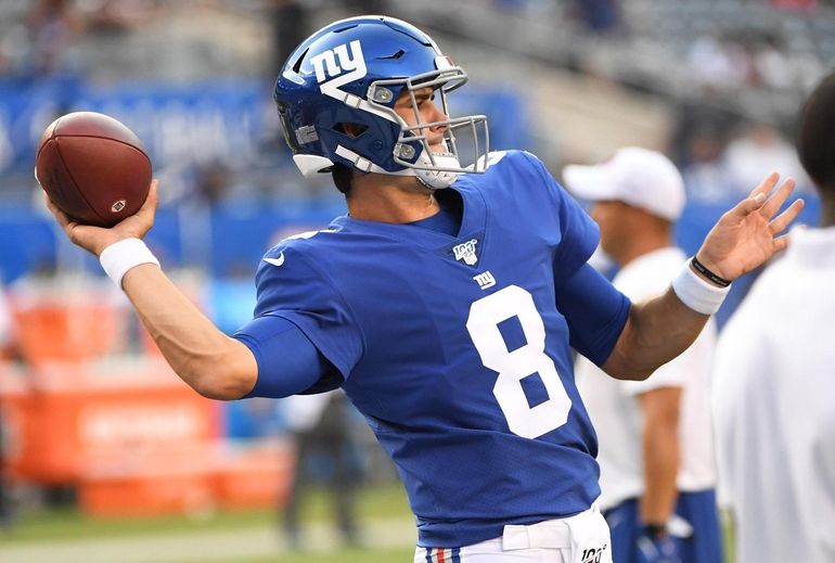 August 16, 2019, New York Giants wide receiver Bennie Fowler (18) scores a  touchdown during the NFL preseason game between the Chicago Bears and the  New York Giants at MetLife Stadium in