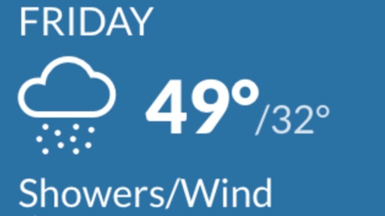 A view of the forecast for March 22, 2019.