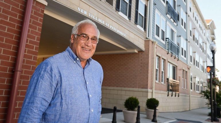 Patchogue Mayor Paul Pontieri Jr. stands at the New Village...