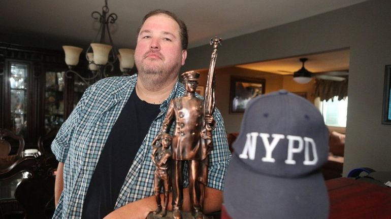 Retired NYPD detective Kenny Anderson at his home on Tuesday,...