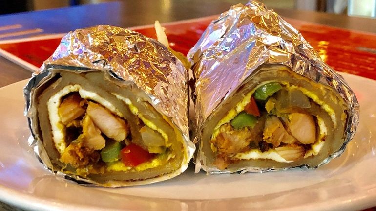 The unda chicken kati roll at Currikitch in Hicksville is...