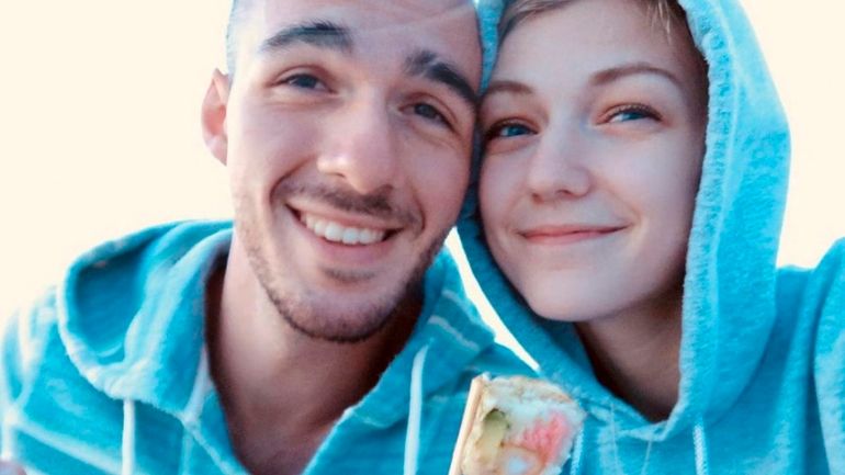 Brian Laundrie and Gabby Petito are seen in an undated photo...