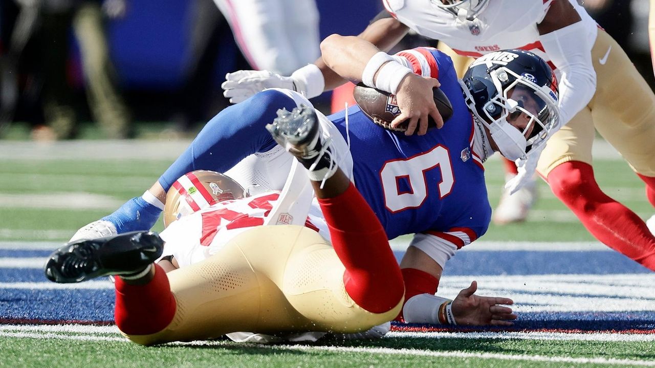 Giants' defense continues to struggle in loss to 49ers - Newsday, image size:1280x719