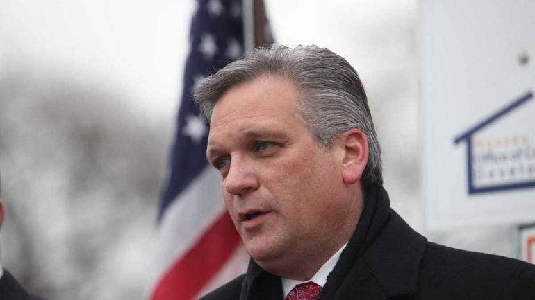 Nassau County Executive Edward Mangano speaks in December.