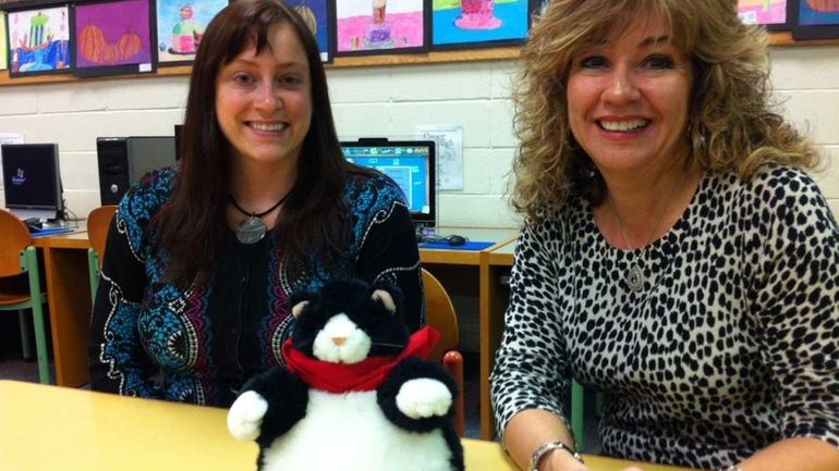 Children's librarians at Levittown Public Library Stacey Farley and Frances...