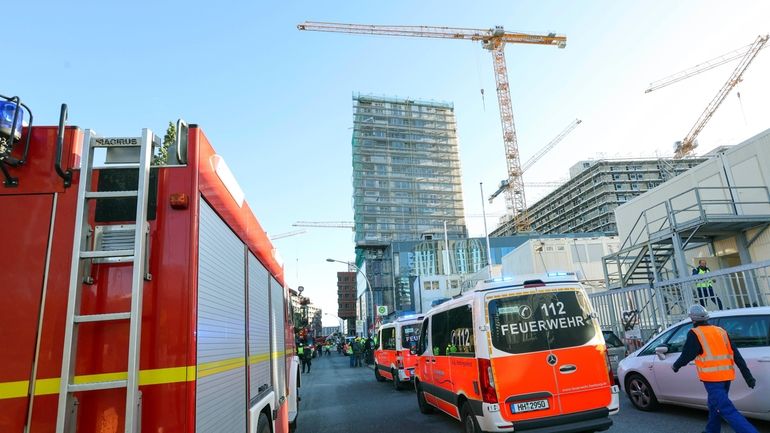 Emergency services near the scene of an incident, at a...