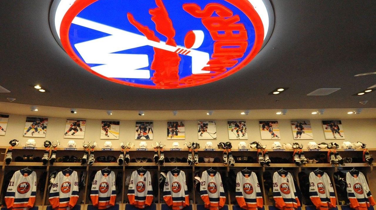 The New York Yankees changing Room is seen during an unveiling of