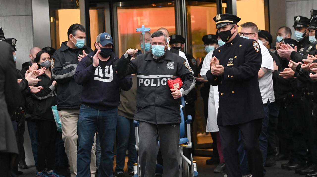 NYPD cop from LI leaves hospital after hit by stray bullet - Newsday