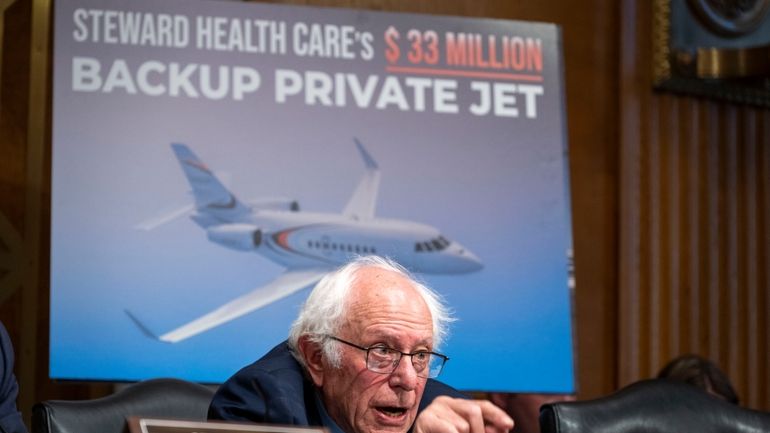 Sen. Bernie Sanders, I-Vt., speaks during a Senate Health, Education,...