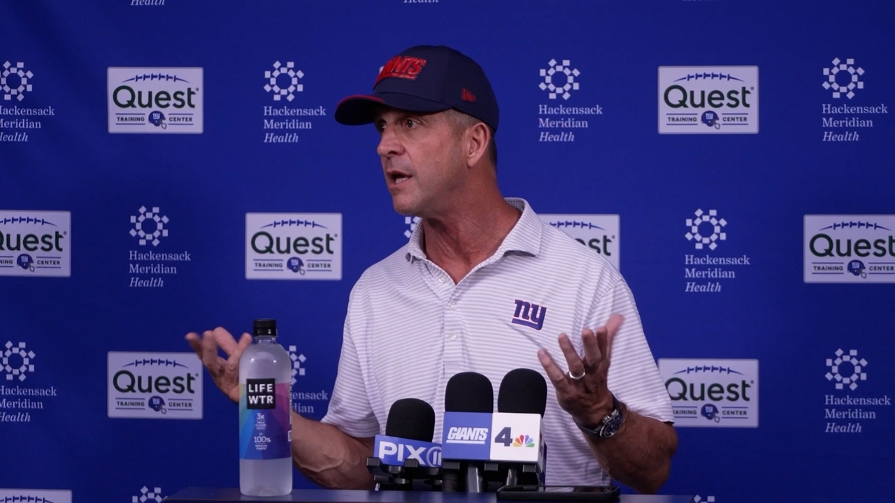 Giants coach John Harbaugh tight-lipped about who's playing Sunday