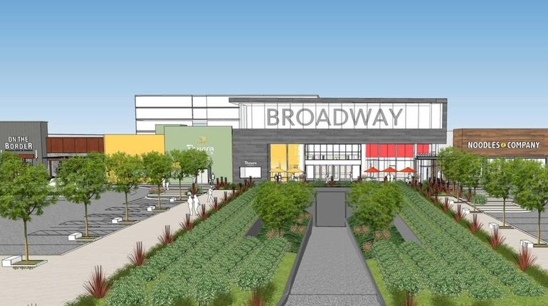 This rendering shows the plans for the Broadway Mall in...