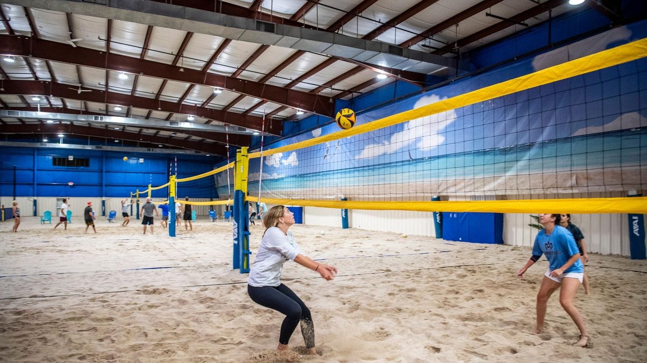 North Beach new indoor sand volleyball court opens in Mt Sinai Newsday