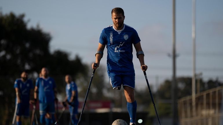 The soccer player of Israel Amputee Football Team, Ben Binyamin...