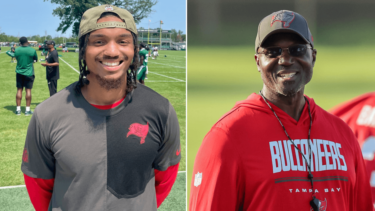 Todd Bowles Jr. played football at LIU last season, now he's on his dad's staff with the NFL's Buccaneers