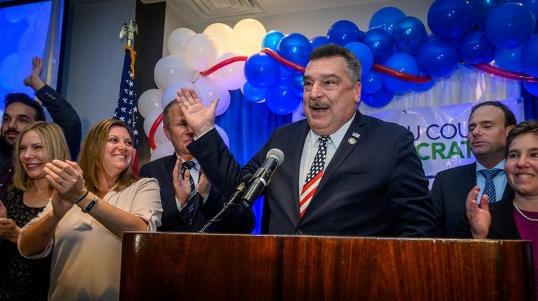 Glen Cove Mayor Timothy Tenke, seen here on Election Night...