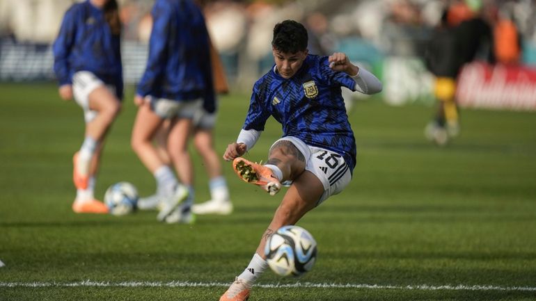 Argentina's Lorena Benitez warms up prior to the Women's World...