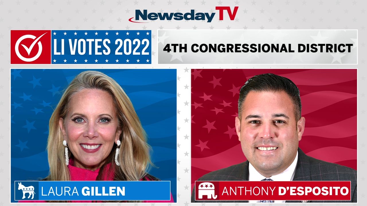 Laura Gillen, Anthony D'Esposito spar over taxes, crime at NewsdayTV ...