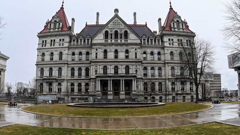 The New York State Capitol in Albany, shown in March.