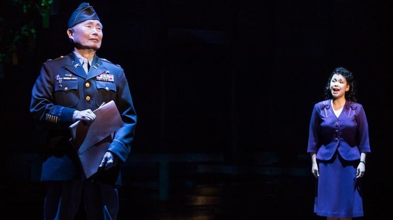 George Takei and Lea Salonga in a scene from "Allegiance."