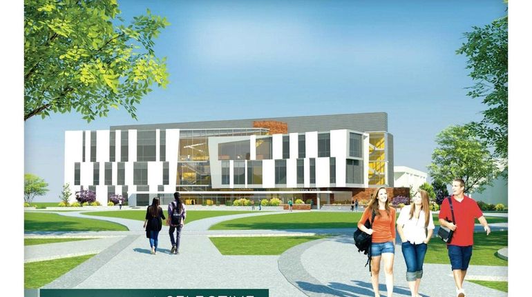 A rendering of a proposed new $53 million academic building...