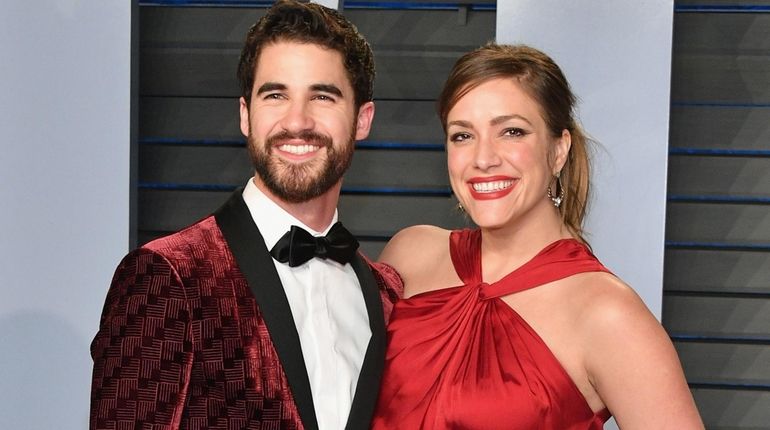 Darren Criss and Mia Swier attend the 2018 Vanity Fair...