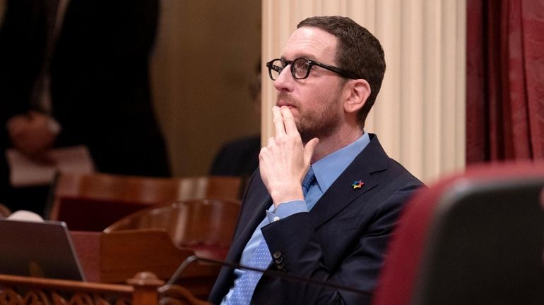 State Sen. Scott Wiener, D-San Francisco, watches as the Senate...