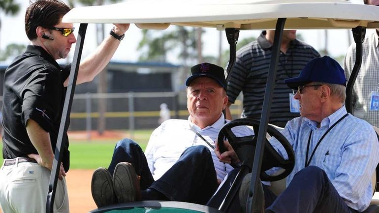 (L-R) Jeff Wilpon, Saul Katz and Fred Wilpon in Port...