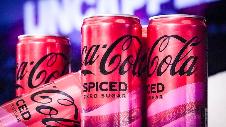 Cans of Coca-Cola Spiced are shown on Feb. 6, 2024,...