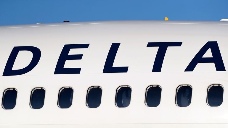 A Delta Air Lines jetliner is shown at Denver International...