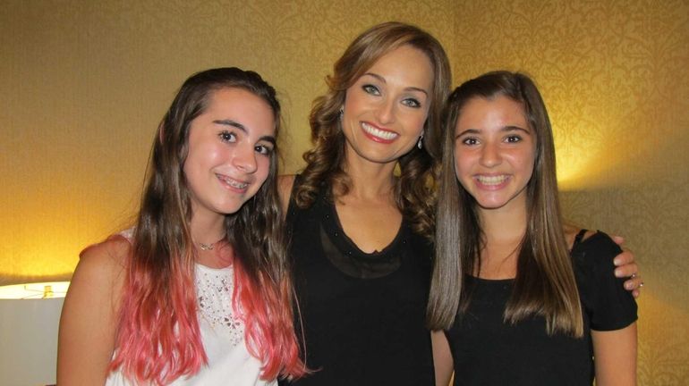 Giada De Laurentiis with Kidsday reporters Nicole Farina from Bellmore...