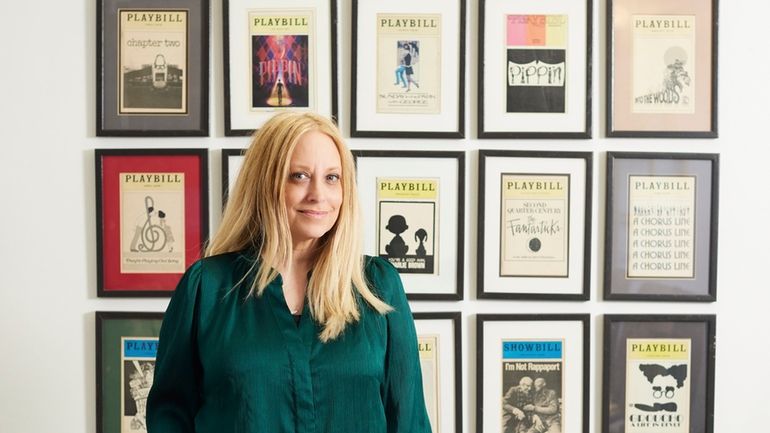 Framed Playbills adorn the walls of Eila Mell's home.