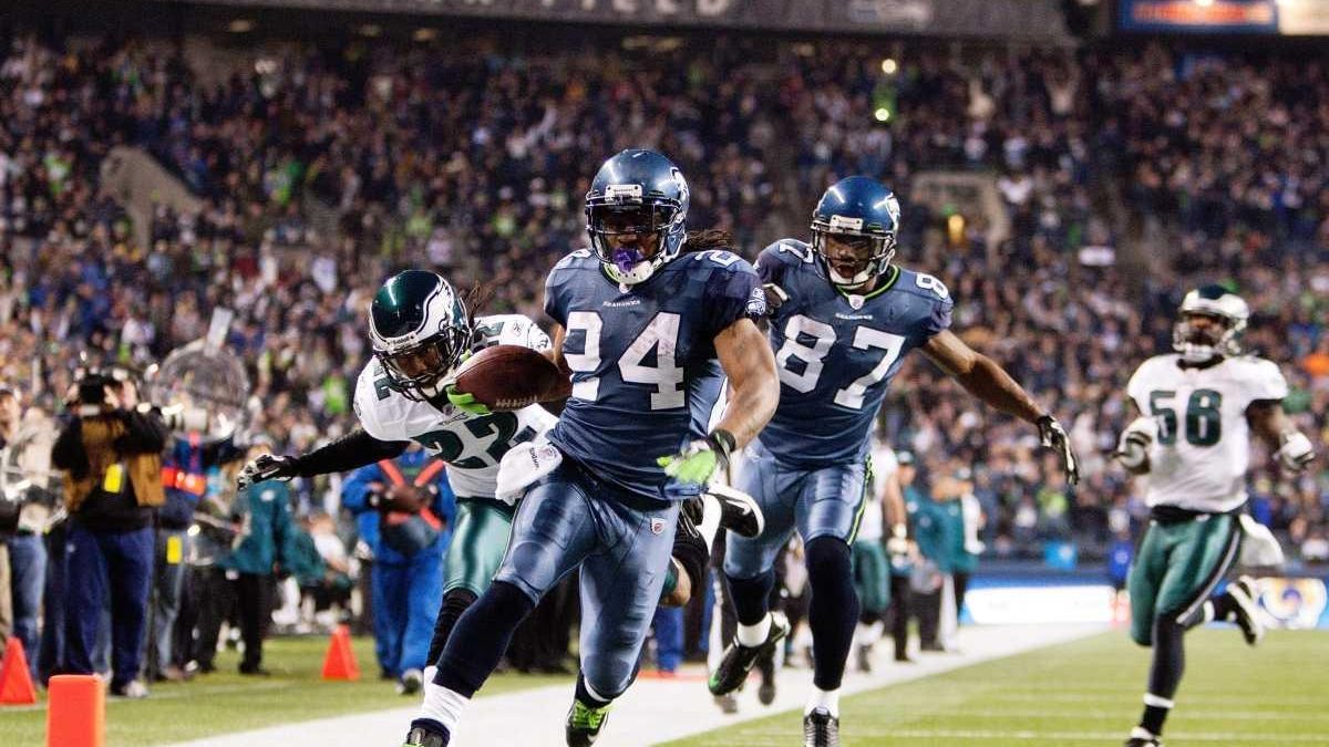 Eagles-Seahawks NFL playoffs game sees Marshawn Lynch and Eagles run into  each other again