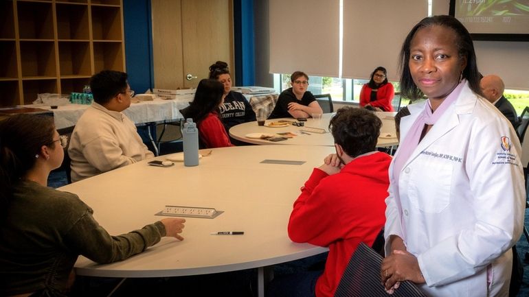 Renee McLeod-Sordjan, dean of the Hofstra Northwell School of Nursing...