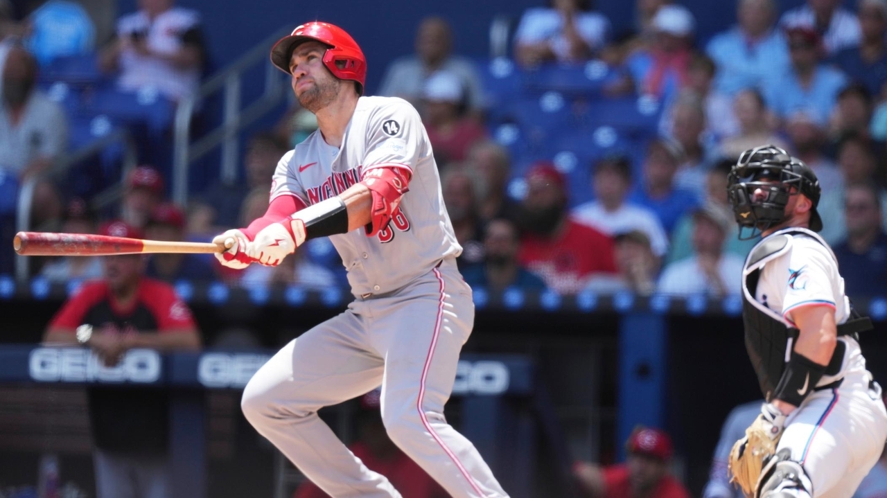 Wynns is a triple shy of the cycle, Singer strikes out 8 as Reds beat ...
