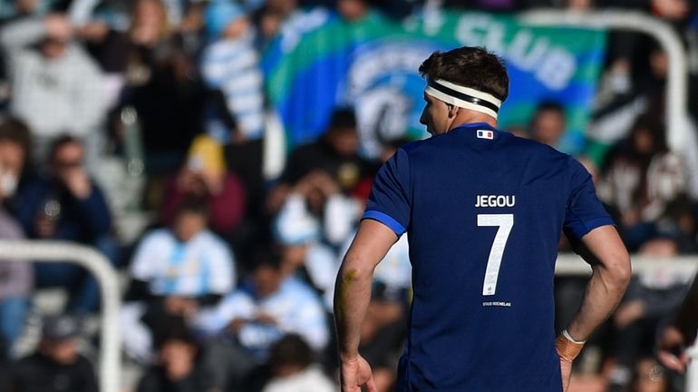 France's Oscar Jegou plays a rugby test match against Argentina...