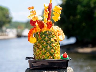 A piña loca at Victorias Helado in Riverhead.