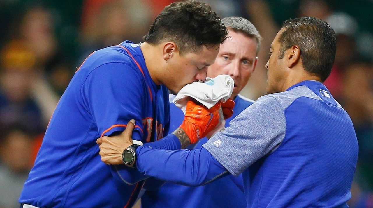 Wilmer Flores hits grand slam, then fouls ball into his face - Newsday