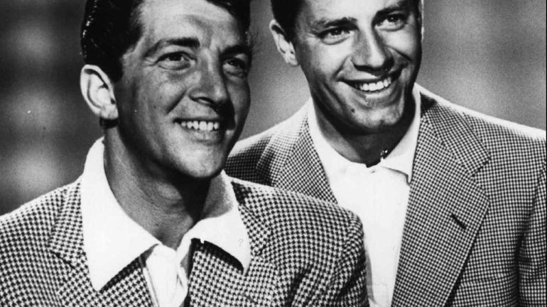 Dean Martin, left, and Jerry Lewis during for the "Colgate...