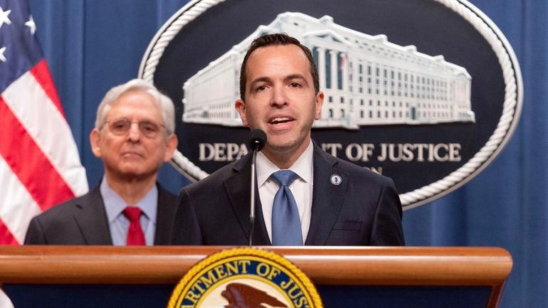 New Jersey Attorney General Matthew Platkin speaks as Attorney General...