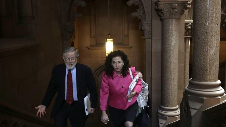 Assemb. Richard Gottfried (D-Manhattan) and state Sen. Diane Savino (D-Staten...