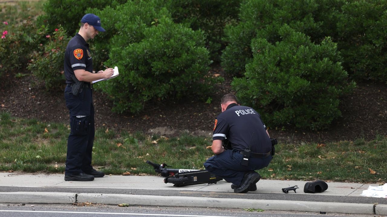 Cops Crash with SUV in Selden kills man on scooter Newsday