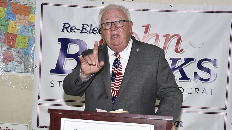 State Sen. John Brooks at a re-election rally at the...