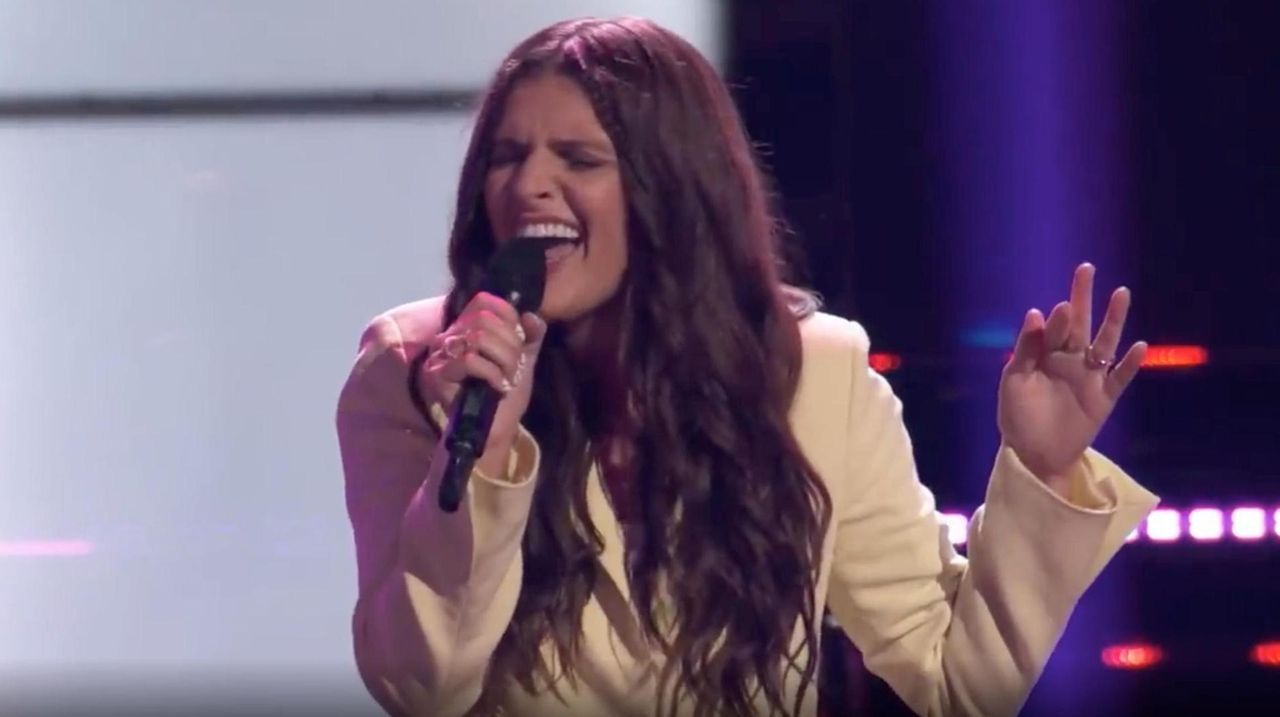 LIer Bella DeNapoli performs on 'The Voice' - Newsday