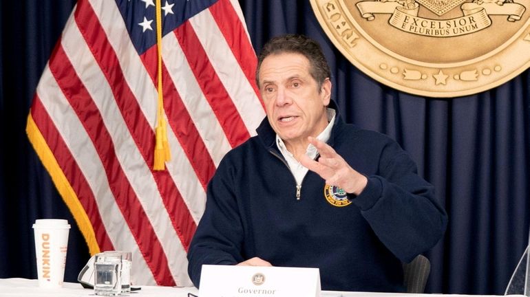 Gov. Andrew M. Cuomo holds a storm and COVID-19 briefing...
