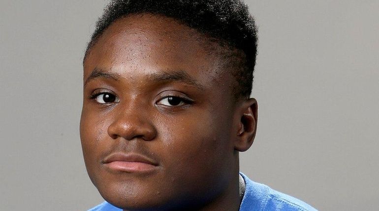 Jacori Teemer, Long Beach High School wrestling photographed at Newsday...