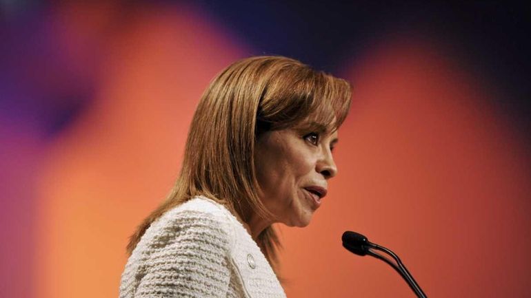 Mexican presidential candidate for the PAN party, Josefina Vazquez, delivers...