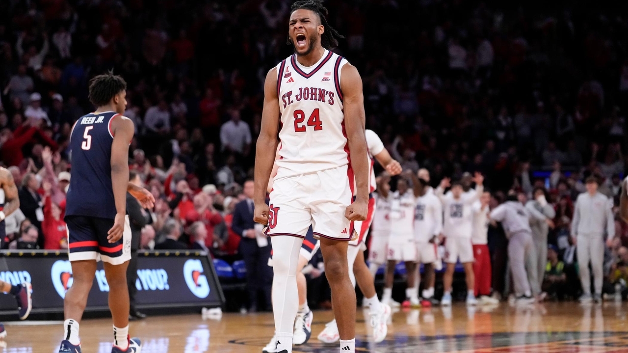 Ejiofor leads No. 13 St. John's to 72-52 rout of No. 6 UConn for 2nd straight Big East tourney title