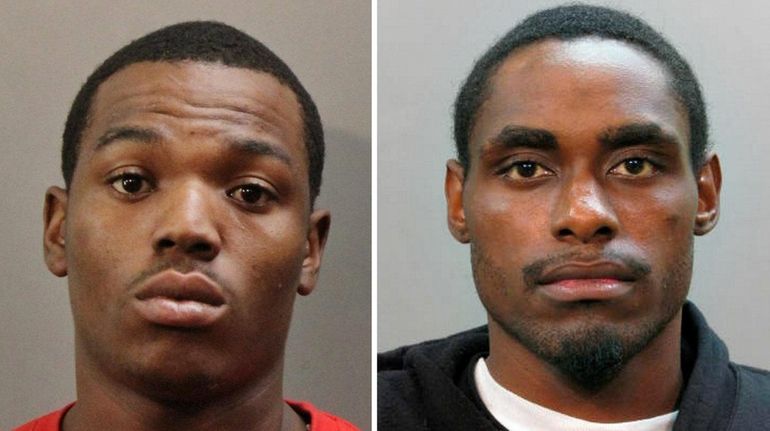 Jorge Burgess, 25, of Uniondale, left, and Joshua Taylor, 25,...