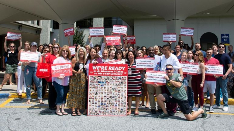 Nurses at St. Catherine of Siena Hospital in Smithtown at...