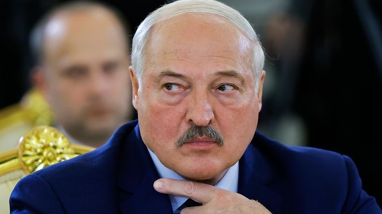 Belarusian President Alexander Lukashenko attends a meeting of the Supreme...